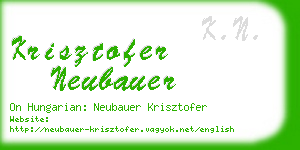 krisztofer neubauer business card